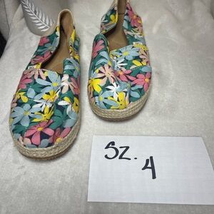 Floral Espadrille Slip-On Shoes